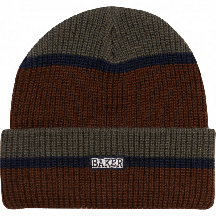 Baker Skateboards - Logo Beanie - Brown / Grey / Navy