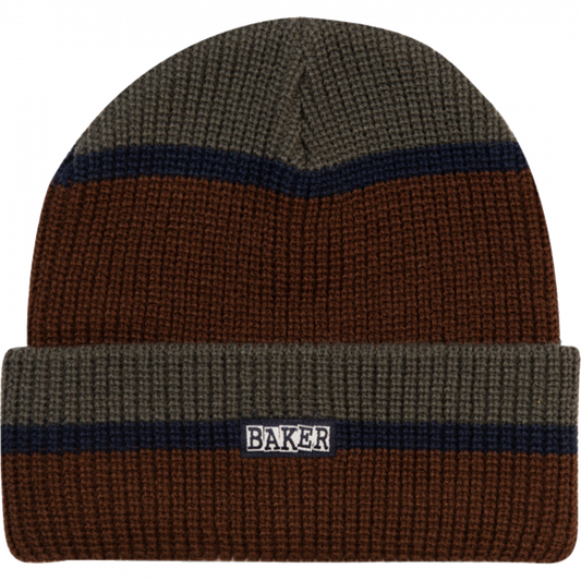 Baker Skateboards - Logo Beanie - Brown / Grey / Navy